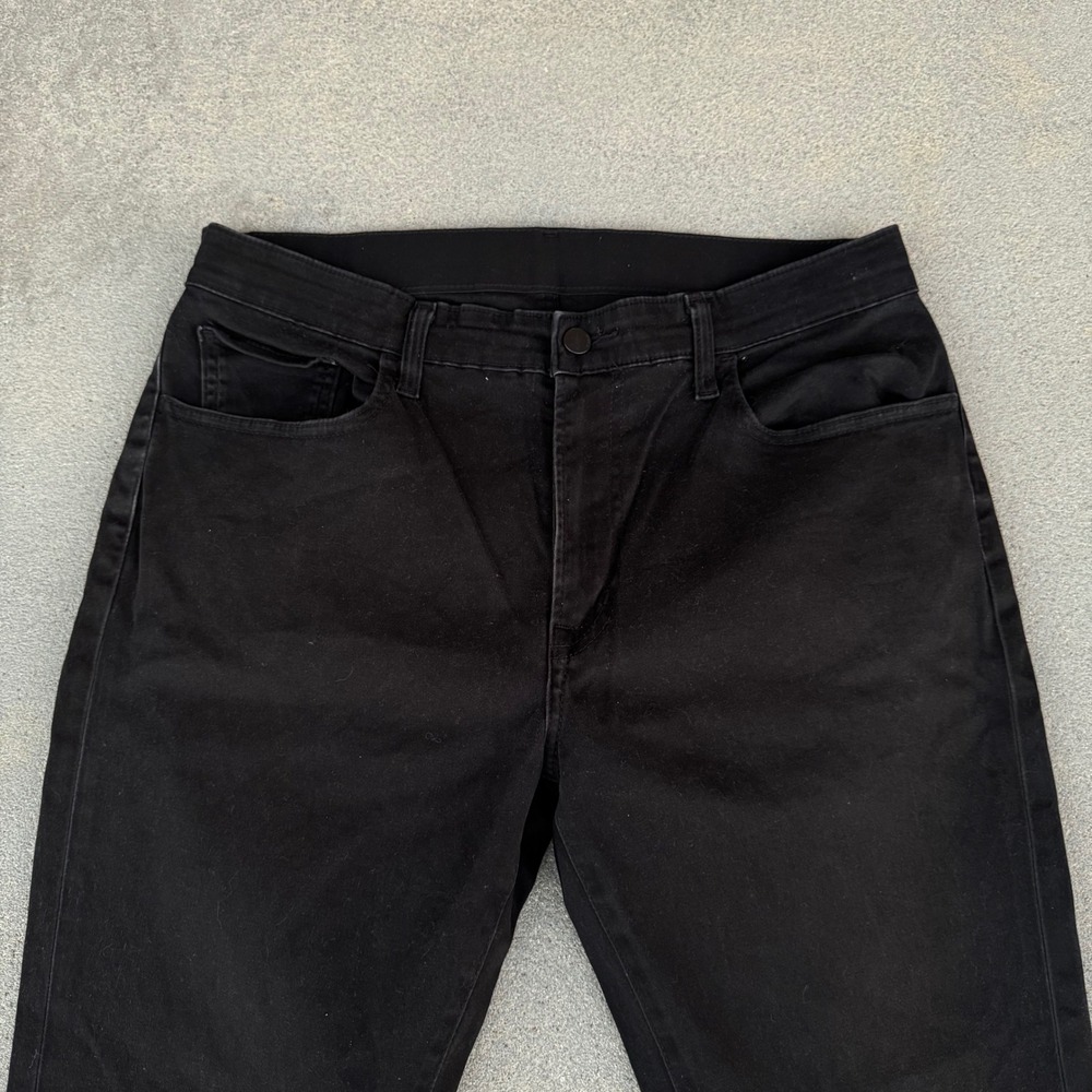 Uniqlo EZY Skinny Fit Color Jeans Mens Large Black Stretch Pants Size 32 - Picture 2 of 9